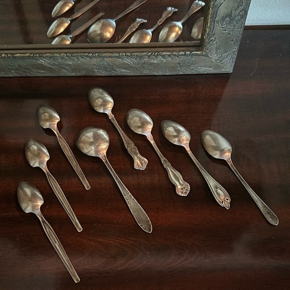 Vintage William Roger’s National Silver Mix Set Silver Plated Spoons Flatware - Picture 2 of 6